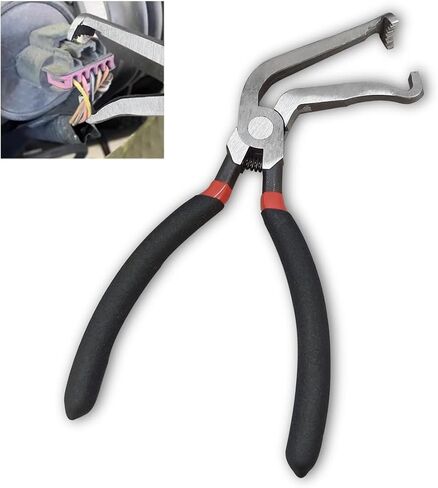 Car Electrical Disconnect Pliers, Automotive Hose Disconnect Tools, Fuel Line Petrol Clip Pipe Pliers for Push Tab Style Plugs, Universal Electrical Connector Repair Pliers (Bend) in Saudi Arabia