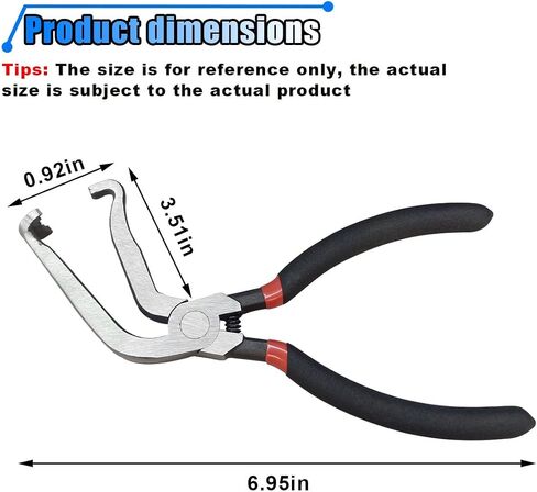Car Electrical Disconnect Pliers, Automotive Hose Disconnect Tools, Fuel Line Petrol Clip Pipe Pliers for Push Tab Style Plugs, Universal Electrical Connector Repair Pliers (Bend) in Saudi Arabia