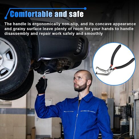 Car Electrical Disconnect Pliers, Automotive Hose Disconnect Tools, Fuel Line Petrol Clip Pipe Pliers for Push Tab Style Plugs, Universal Electrical Connector Repair Pliers (Bend) in Saudi Arabia