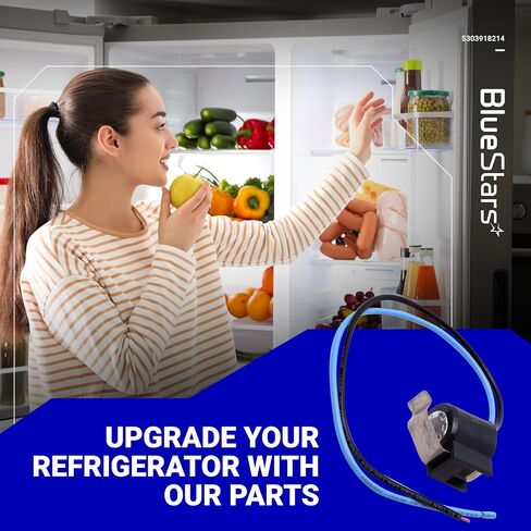 طقم ترموستات تذويب الثلاجة 5303918214 فائق التحمل من بلو ستارز - مناسب تمامًا لثلاجات فريجيدير كينمور إلكترولوكس - يستبدل 75303918214 892545 AP2150145 PS469522 in Saudi Arabia