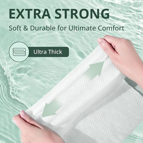 Wet Wipes for Adults, 8"x12" Extra Large Body Cleansing Wipes for Elderly & Incontinence, Extra Thick Adult Washcloths Disposable with Aloe & Vitamin E, Unscented, 55 Count in Saudi Arabia