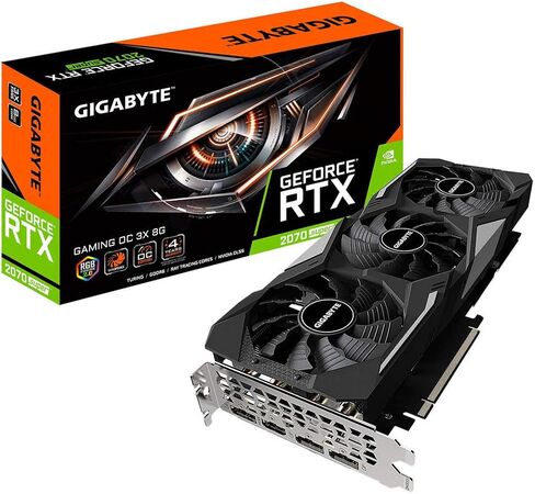 جيجابايت بطاقة رسومات GV-N207SGAMING OC-8GD جيفورس RTX 2070 سوبر جيمنج او سي 8 جيجا، 3 مراوح ويندفورس، 8 جيجا 256 بت GDDR6، بطاقة فيديو in Saudi Arabia