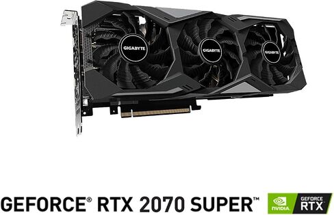 جيجابايت بطاقة رسومات GV-N207SGAMING OC-8GD جيفورس RTX 2070 سوبر جيمنج او سي 8 جيجا، 3 مراوح ويندفورس، 8 جيجا 256 بت GDDR6، بطاقة فيديو in Saudi Arabia