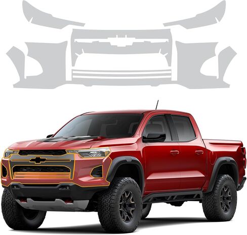for 2023-2024 Chevrolet Colorado ZR2 Precut Paint Protective Film 8.5 Mil TPU PPF Clear Car HD Scratch Exterior Accessories (Front Bars + Headlights) in Saudi Arabia