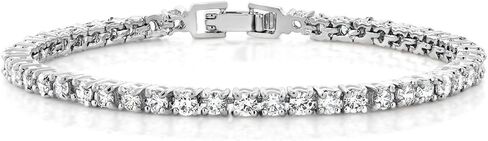 Gem Stone King 14K Gold Plated Cubic Zirconia Classic Tennis Bracelet | Gold Bracelets for Women | 10.00 Cttw | Size 7 Inch in Saudi Arabia