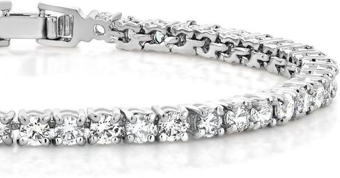 Gem Stone King 14K Gold Plated Cubic Zirconia Classic Tennis Bracelet | Gold Bracelets for Women | 10.00 Cttw | Size 7 Inch in Saudi Arabia