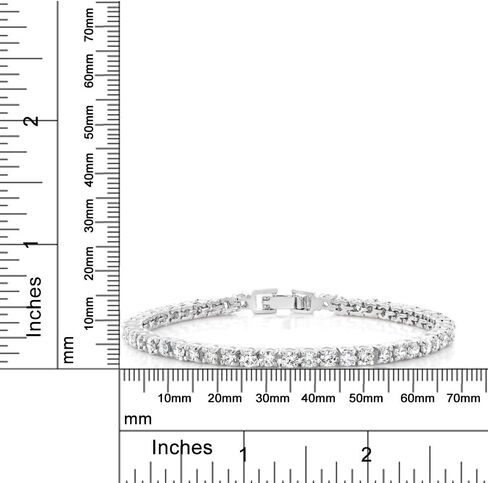 Gem Stone King 14K Gold Plated Cubic Zirconia Classic Tennis Bracelet | Gold Bracelets for Women | 10.00 Cttw | Size 7 Inch in Saudi Arabia