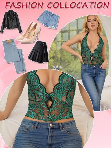 GZK 2 Pcs Women's Lingerie with Tall Socks,Teddy Babydoll Lingerie for Women,Deep V Lace Body Suits Women in Saudi Arabia