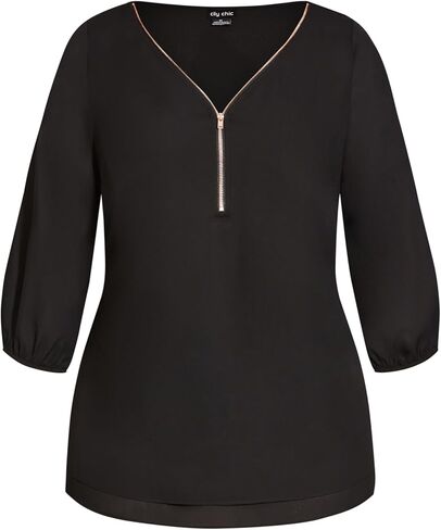 City Chic Women's Plus Size Top - Sexy Fling Elbow Sleeve in Saudi Arabia