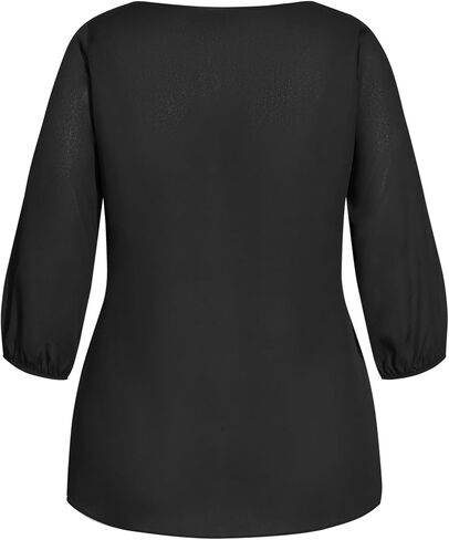 City Chic Women's Plus Size Top - Sexy Fling Elbow Sleeve in Saudi Arabia