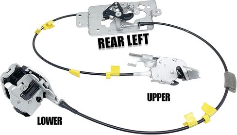Rear Door Lock Latch with Cable Assembly Left Driver Side for 2004-2008 Ford F-150 Extended Cab Pickup Upper and Lower Locking Latches Assembly 6l3Z18264A01B 8L3Z18264A01B in Kuwait