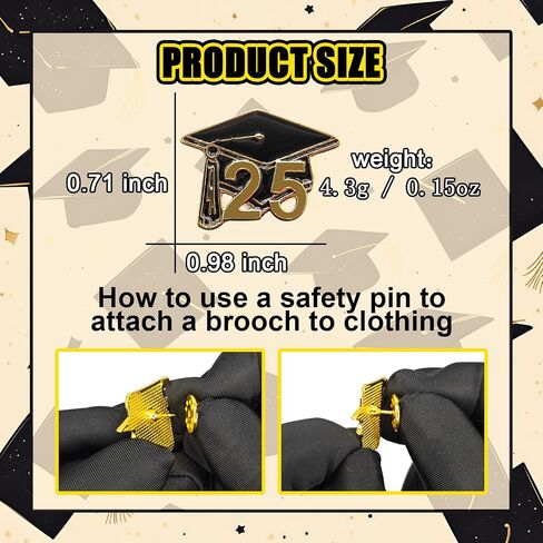 2025 Graduation Cap Brooch, Class of 2025 Badges Pin Gifts for High School College Student in Saudi Arabia