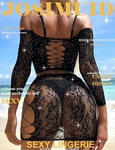 Women Sexy Fishnet Lingeries Mesh Two Piece Lingerie Set Free Size Bra and Panty Sets Exotic Stripper Outfit in Saudi Arabia
