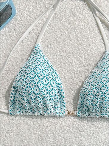 SOLY HUX Women's Halter Bikini Tops Summer String Triangle Bathing Suit Swimsuit Top Only in Saudi Arabia