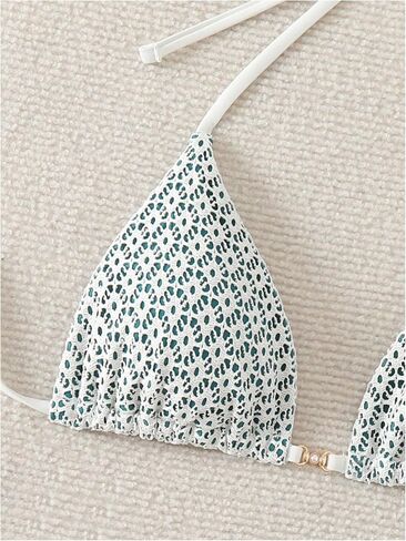 SOLY HUX Women's Halter Bikini Tops Summer String Triangle Bathing Suit Swimsuit Top Only in Kuwait