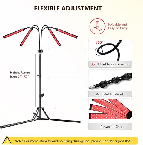 940nm Red Light Therapy for Body, 180LEDs Red Light Therapy Lamp with Stand, 3-in-1 Chip Designed 660nm ＆850nm &940nm Infrared Light Therapy for Face in Saudi Arabia