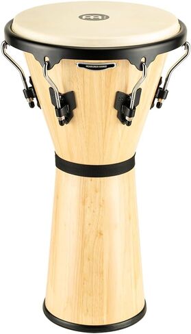 أداة Meinl Percussion Djembe ذات الطبلة الدائرية، سلسلة بطانة الرأس من الخشب الصلب - غير مصنوعة في الصين - رأس من جلد الماعز سهل الضبط، ضمان لمدة عامين (HDJ500VWB-M) in Saudi Arabia