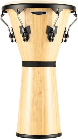 أداة Meinl Percussion Djembe ذات الطبلة الدائرية، سلسلة بطانة الرأس من الخشب الصلب - غير مصنوعة في الصين - رأس من جلد الماعز سهل الضبط، ضمان لمدة عامين (HDJ500VWB-M) in Saudi Arabia