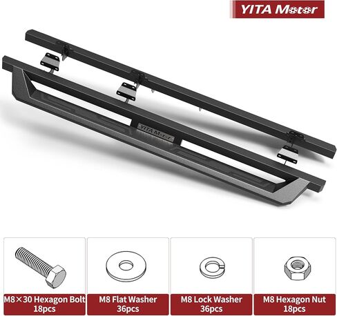 YITAMOTOR Drop Running Boards Compatible with 2015-2025 Ford F-150 SuperCrew Cab, 2017-2024 Ford F-250 F-350 Crew Cab, Off-road Side Steps, Black Powder Coated Nerf Bars in Saudi Arabia