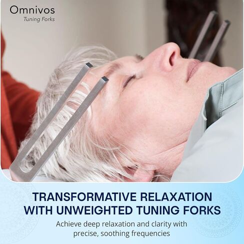 Chakra Tuning Fork Set for Healing and Health by Omnivos, Including the Pineal Tuning Fork (3rd Eye), Machined not Molded, Made in the USA in Saudi Arabia