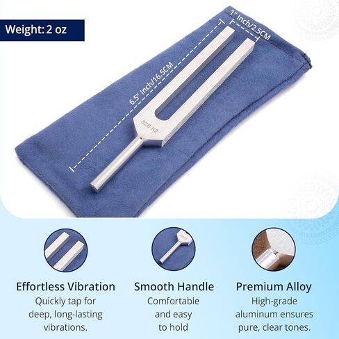 Chakra Tuning Fork Set for Healing and Health by Omnivos, Including the Pineal Tuning Fork (3rd Eye), Machined not Molded, Made in the USA in Saudi Arabia