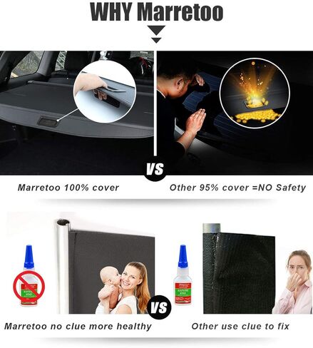 Marretoo for Mercedes Benz ML350 Cover Cover Cover Series Series Series 2006-2011 غطاء جذع قابل للسحب أسود in Saudi Arabia