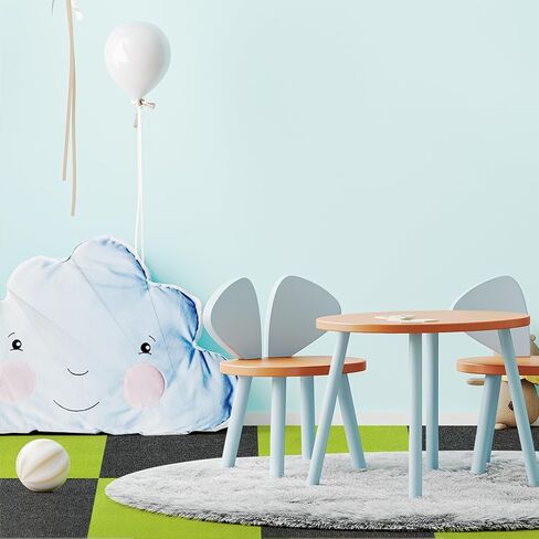 بلاط السجاد Wapane قشر وعصا ، مربعات السجاد بلاط الأرضية 24 "× 24" ، بلاط السجاد المبطنة الناعم ، سجادة لاصقة من البلاط لكل صندوق 40 قدم مربع للمنزل غرفة نوم غرفة المعيشة ، الأخضر in Kuwait