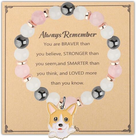 WSNANG Corgi Gift Corgi Bracelet Corgi Dog Mom Charm Bracelet Dog Sitter Gift in Saudi Arabia