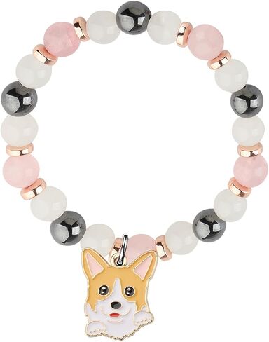 WSNANG Corgi Gift Corgi Bracelet Corgi Dog Mom Charm Bracelet Dog Sitter Gift in Saudi Arabia