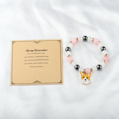 WSNANG Corgi Gift Corgi Bracelet Corgi Dog Mom Charm Bracelet Dog Sitter Gift in Saudi Arabia