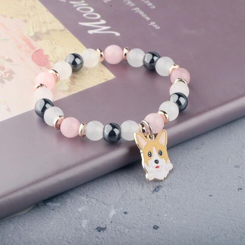 WSNANG Corgi Gift Corgi Bracelet Corgi Dog Mom Charm Bracelet Dog Sitter Gift in Saudi Arabia