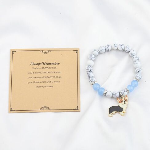Wsnang Corgi Gift Corgi Bracelet Corgi Dog Mom Charm Card Sitter Gail in Saudi Arabia