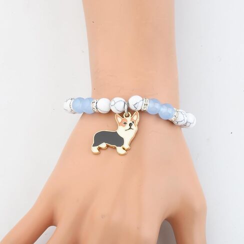 Wsnang Corgi Gift Corgi Bracelet Corgi Dog Mom Charm Card Sitter Gail in Saudi Arabia