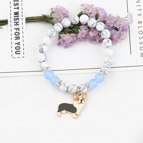 Wsnang Corgi Gift Corgi Bracelet Corgi Dog Mom Charm Card Sitter Gail in Saudi Arabia