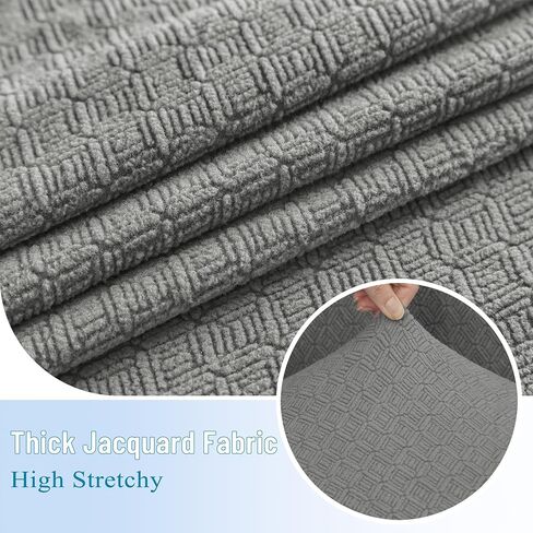 غطاء الأريكة Hdcaxkj الزاوية المقطعة L شكل أريكة غطاء أريكة سميكة Jacquard Slipcover غطاء الأريكة على شكل زلة على حامي أثاث غرفة المعيشة الأريكة الأريكة (رمادي فاتح ، X-large) in Kuwait