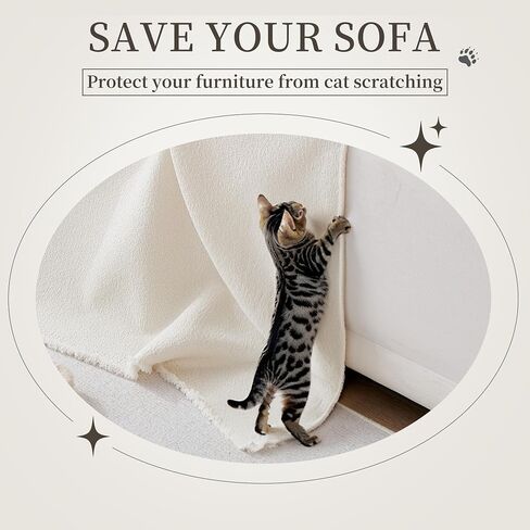 Couch Cover Water-Resistant Sofa Cover Blanket Thick Durable Sofa Cover for Sectional Sofa, Machine Washable Decorative Couch Furniture Protector for Dogs, 71" x118", Cream in Kuwait