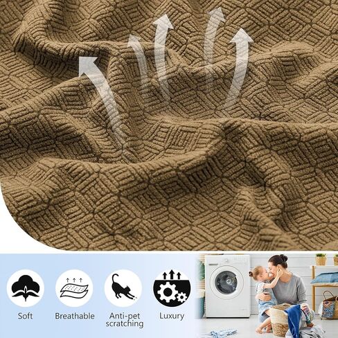 غطاء الأريكة Hdcaxkj الزاوية المقطعة L شكل أريكة غطاء أريكة سميكة Jacquard Slipcover غطاء الأريكة على شكل زلة على حامي أثاث غرفة المعيشة الأريكة الأريكة (رمادي فاتح ، X-large) in Kuwait