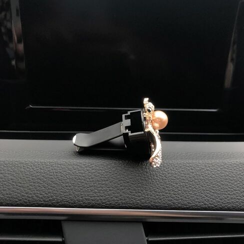 2PCS CAR CAR AIR CLIP ، Bling Crystal Cute Bee Car Air Vent Clips ، Car Air Conference Clip Decorative ، Rhinestone Car Decoration for Women Interior Decor in Kuwait