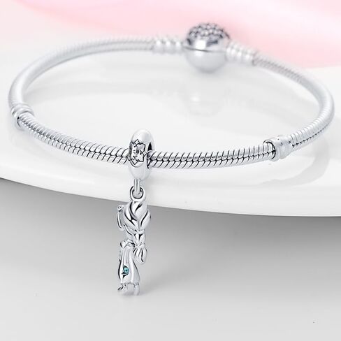 Bead Charms 925 Sterling Silver for Pandora Bracelet, Dangle Pendant Charms with 5A Cubic Zirconia for European Necklace and Bracelet Jewelry Gifts for Women Z2 in Saudi Arabia