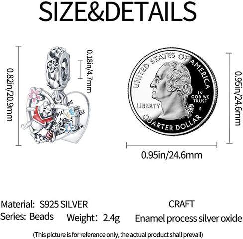 Bead Charms 925 Sterling Silver for Pandora Bracelet, Dangle Pendant Charms with 5A Cubic Zirconia for European Necklace and Bracelet Jewelry Gifts for Women Z2 in Saudi Arabia