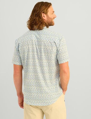 Huk Men Pattern Kona Pattern Short Sleeve Fishing Button Down Down Sirt in Kuwait