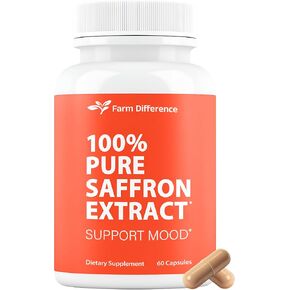 Saffron Supplements 88.5mg - 100% Pure Saffron Extract Capsules - Mood, Eye, & Energy Support - Made in USA