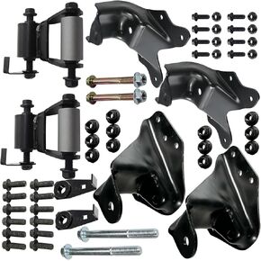 munirater Rear Leaf Spring Forward Rearward Hangers and Shackles Replacement for Excursion F250 F350 Super Duty 1999-2007