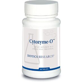 Biotics Research Cytozyme O Raw Bovine Ovarian Tissue, Supports Female Health, SOD, Catalase, Potent Antioxidant Activity, 60 Tablets