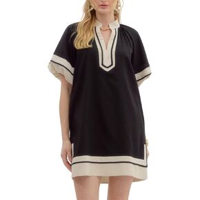 esmeling women's color block bulver dress v dust puff shirt dress dress dress dress mini dity with wickets