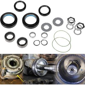 Front Axle Knuckle Vacuum Seals & Tube Dust Seals Kit & Hub O-Rings Fits for Ford Super Duty 2005-2019 F250 F350 F450 F550 With Dana Super 60, Replacement for part #2017426, 2014835, 54983