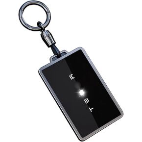 Key Card Holder for Tesla with Keychain,Premium Soft TPU Fob Case for Model 3 Y S X Cybertruck Key Protector Cover (Grey