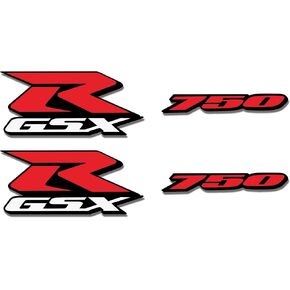 ملصق GSXR 750 Fairing لاصق متوافق مع Suzuki GSXR 750 2006-2019 K6 K8 K9 دراجة نارية GSX-R ملصقات الشروط/شرس فينيل 6.69 "x2.99"/750 شريحة 5.9 "x0.88" (أبيض أحمر)