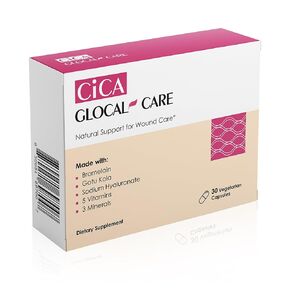 Cica GlocalCare – Clinically Proven Wound Healing Supplement - Aids in Scar & Recovery Support - Helps with Skin & Tissue Repair for Surgery, Wounds, Scar Treatment & Bruising (30 Capsules)