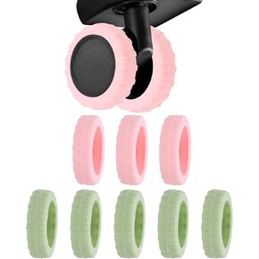 PATIKIL Luggage Wheels Cover, 16pcs Mute Silicone Luggage Suitcase Wheel Protector Covers Shock-proof for 1.97"-2.76" Spinner Wheels Luggage Sets, Red/Black